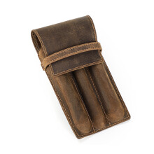 Premium Leather Pen Holders with Individual Slots-Pack of three