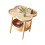 Space Saving Cream Nightstand Shelf Multi Layer-Coffee color S 1