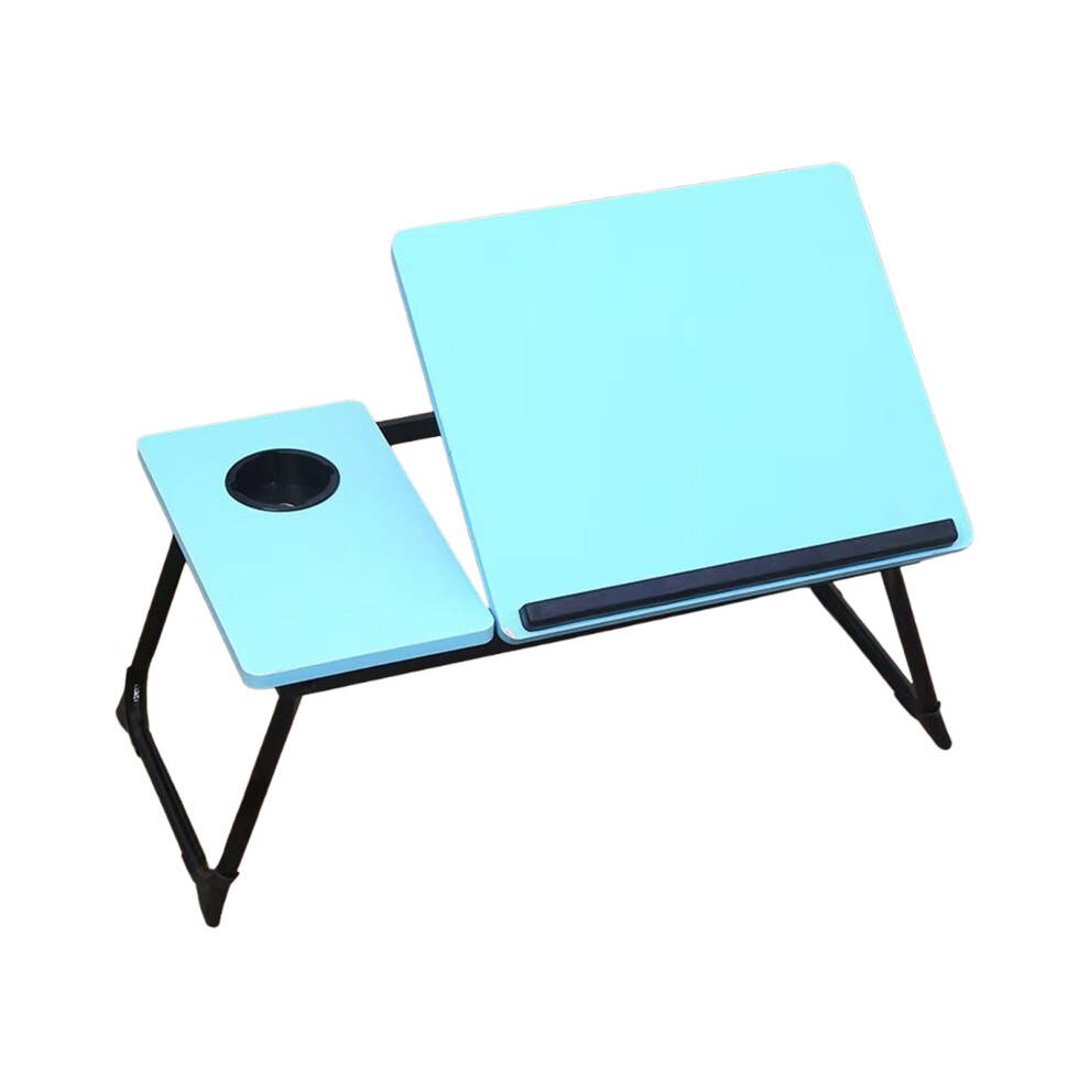 Adjust Height Folding Bed Desk With Sturdy Metal Frame- Blue 7754000256624