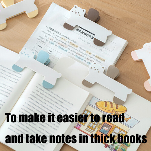 Novelty Cats Book Clip Plastic Page Holder Secure-coffee 2