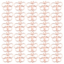 30Pcs Butterfly Shape Metal Paper Clip 38x32mm File-rose gold