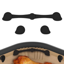 Kitchen Reusable Silicone Air Fryer Paper Holder Secure-Black C