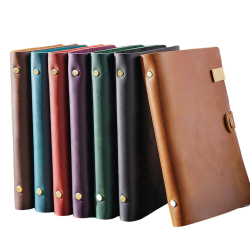 A 5 Size Notebook Detachable Pages Smooth Writing-Burgundy 1