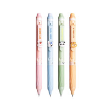 Press type erasable pen, neutral pen-Green