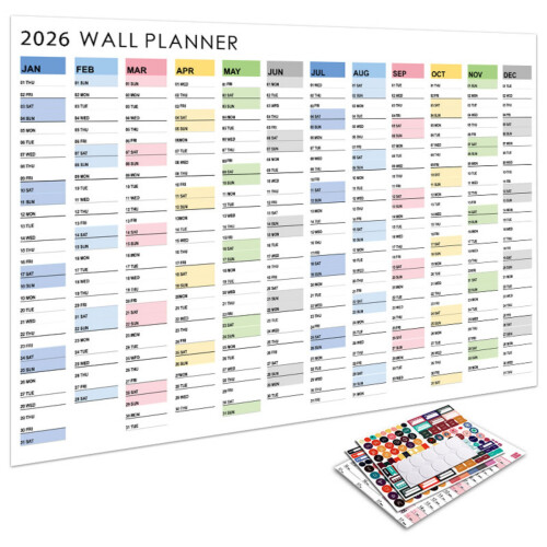 2026 Wall Calendar Complete with Reference-Simple Poster No. 6