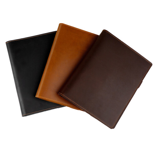 Secure B5 Portfolios Organizers for Documents PU Leather-brown 1