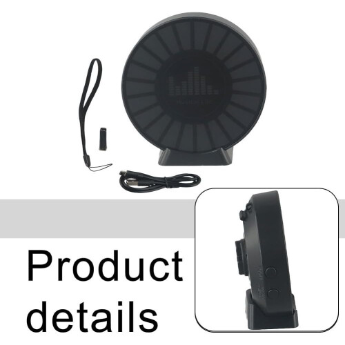 Electronic Vibration Noise Detection Sensor Device - RGB Sound Activated Ambient Light, USB Cable Included, Black 2