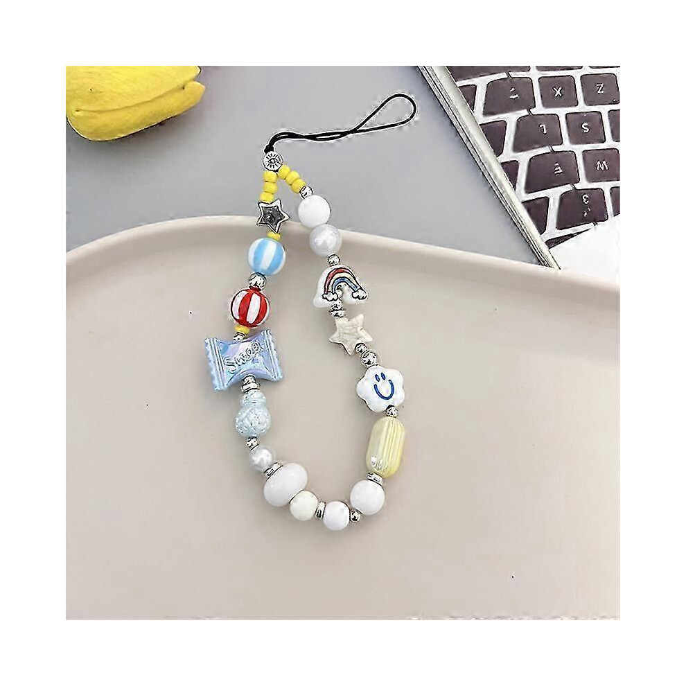 Kikidex (As Show, One Size) Korean Y2k Phone Lanyard Kawaii Heart Star Buttfly Style Phone Pendant Bear Sweet Cool Girl Phone Chain