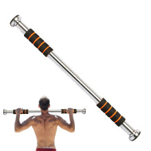 Pull-up bar Screw-Free Installation, 440 Lbs Capacity, Ergonomic Handle, Adjustable Width, Red-Black Fitness Equipment