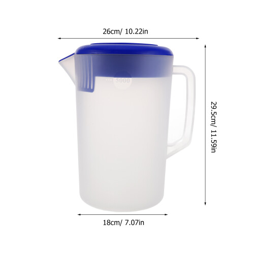 1Plastic Frosted Water Pitcher with Wide Mouth Handle for Cold Drinks 2