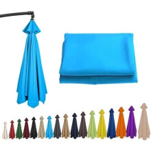 Parasol Replacement Cover, 200-350 cm Sun Shade Canopy, Waterproof, 6/8-Rib, Sea Blue, 7.5 ft / 230 cm, For Courtyard