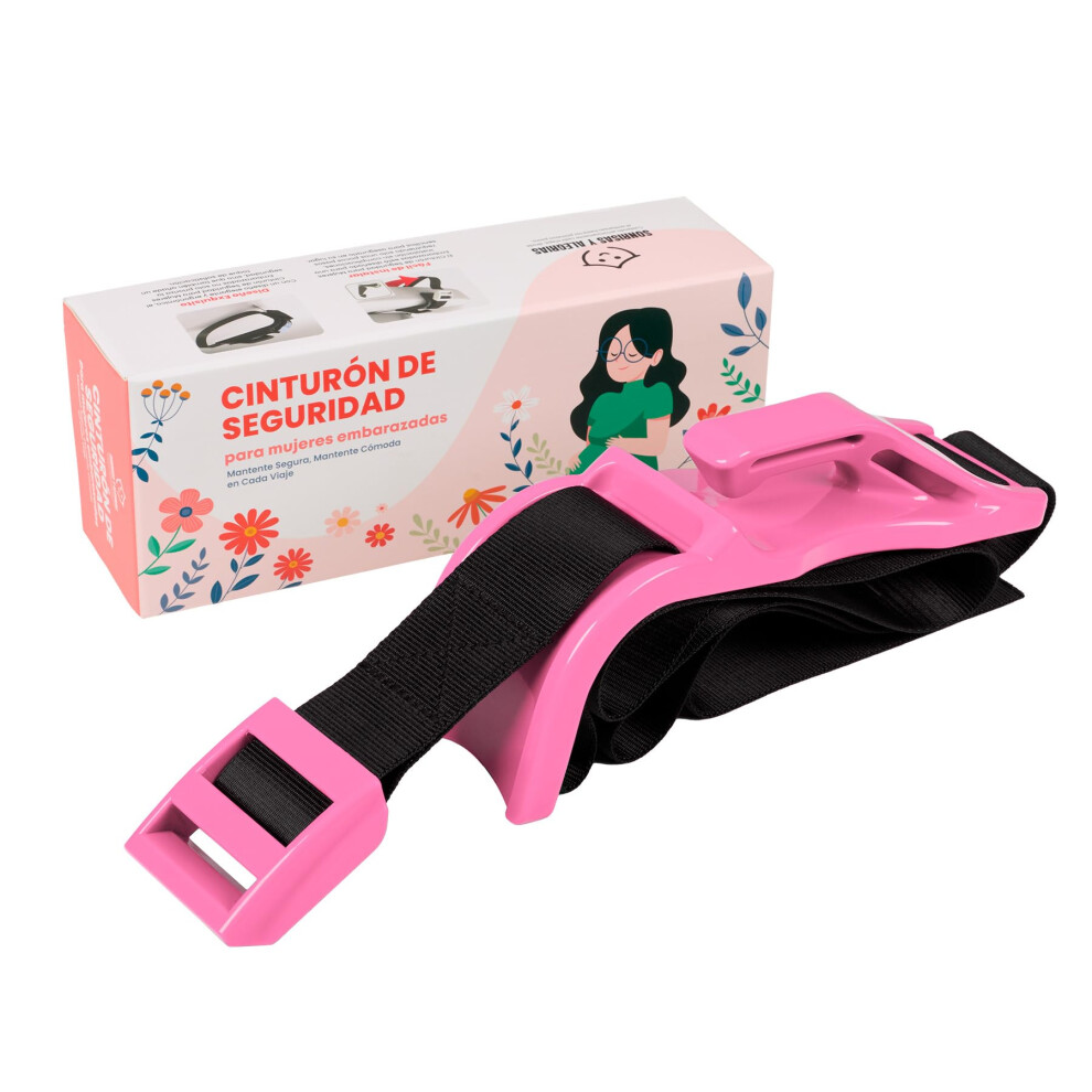 Maternity Car Belt Safety Belt Adapter For Belly Pressure Relief And Comfortable Pregnancy Travel Pink 9067246477486
