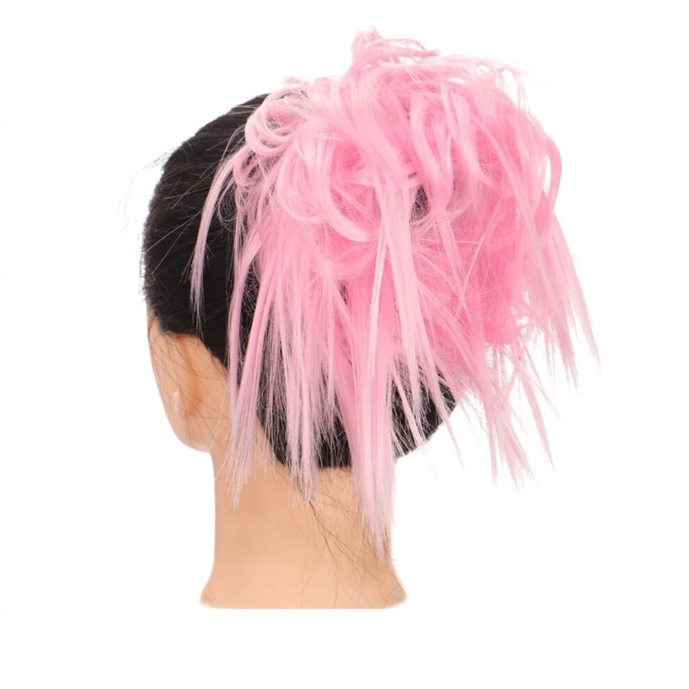 Hair Bun Extensions with Elastic Band Synthetic Chignon Instant Messy Curly Wavy Hairpiece Scrunchie Updo Hair Extension for Women