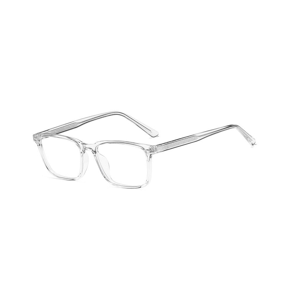 Blue/Light Square Reading Glasses Sturdy Blocking Computer Readers Anti Glare Eyewear Tr Frame Transparent Lenses