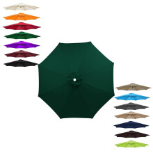 2.7m Patio Umbrella Replacement Canopy 8-Rib Dark Green 9ft