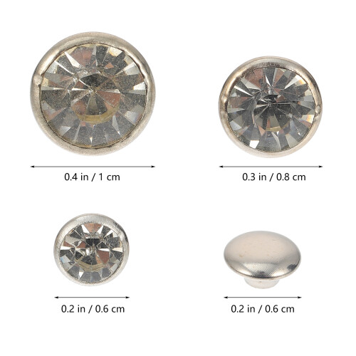 60 Pcs Diy Clothes Rivets Practical Bag Studs For Crafts 2