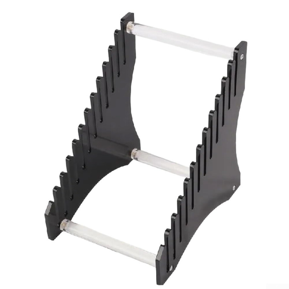 Acrylic Storage Rack For Records Cds And Game Discs Holds 12 Albums Clear Media Organizer For Vinyl Lps And Dvds Black 9105992881314