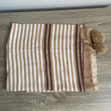 Echarpe Pashmina SWAT PANY pour femme, robe de soirée - Marron et blanc
