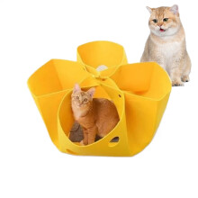 Katzentunnelbett Felt Cat Donut Tunnel Nest Transformable Hideout Detachable Kitten Playground 500g