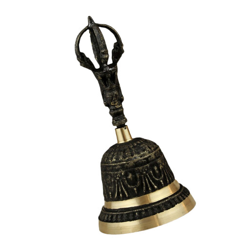 Black Copper Decorative Handbell Elegant Metal Tabletop Bell