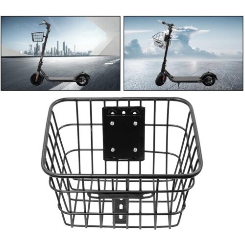 Scooter Front Basket Removable Durable Steel Construction With Large Storage Capacity For Most Scooters 2