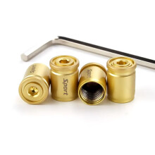 Tyre Valve Caps For Cupra Born I 2021-2024 Aluminium Alloy Dust Caps 4 Pcs Corrosion Resistant Yellow