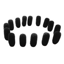 (As show, One size) 15 PCS Mini Foam Windscreen Lapel Headset Microphone Sponge Mini Foam Cover Shield Protection for L