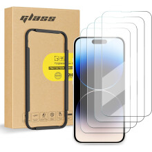 Film de protection pour iPhone 14 Pro, 6.1 pouces, 4 pièces, dureté 9H