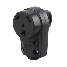 NEMA TT-30R RV Motorhome Socket With Handle, 125V 30A, 3-Pole 3-Wire, Heavy-Duty, For Travel Trailer