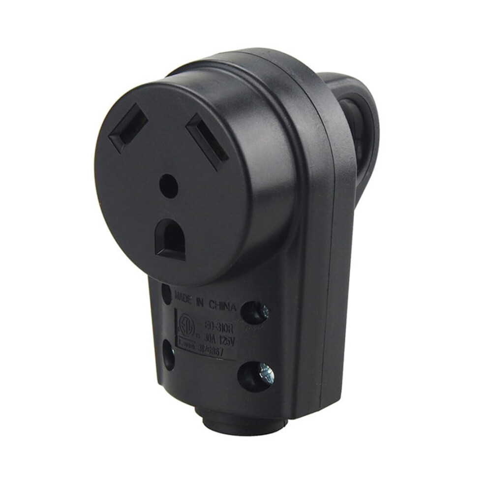 Nema Tt-30R Rv Motorhome Socket With Handle, 125V 30A, 3-Pole 3-Wire, Heavy-Duty, For Travel Trailer 9339159956939