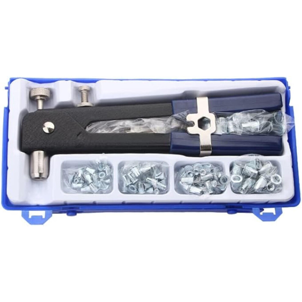 86Pcs Hand Riveter Set Rivet Nut Tool Kit With M3 M4 M5 M6 M8 Threaded Rivet Nuts And Mandrel 9105992881772