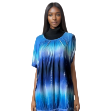 CZIMOO T-Shirt bleu Ă manches courtes pour femmes, taille M