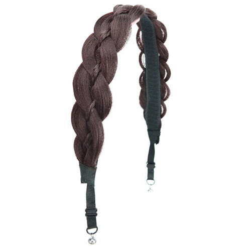Herbruikbare magnetische fishtail vlechtbevestiging-donkerbruin
