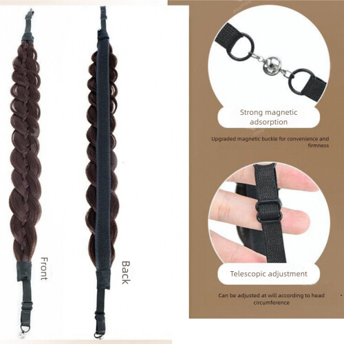 Herbruikbare magnetische fishtail vlechtbevestiging-donkerbruin 1