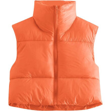 Women's Padded Winter Gilet - Lightweight Sleeveless Body Warmer with Stand Collar, Zip Up Lined Puffer Jacket for Outdoor Wear
