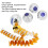 3 pezzi palline colorate da golf placcate in argento 8