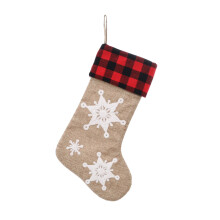 Geruite doek Sneeuwvlok Kerstkousen Snoepzak-Type A