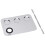 Edelstahl-Make-up-Mischplatte mit Spatel, rechteckige Form 6