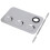 Edelstahl-Make-up-Mischplatte mit Spatel, rechteckige Form 8