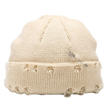 Classic Unisex Acrylic Winter Hat Retro Beanie Cap Knit-Beige