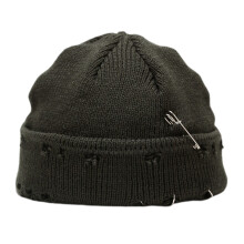 Classic Men Women Acrylic Winter Hat Retro Beanie-Army Green