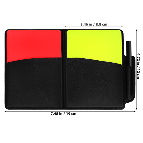 4Sets Voetbal Scheidsrechter Rood Kaarten Set Met Houder Van PVC 1
