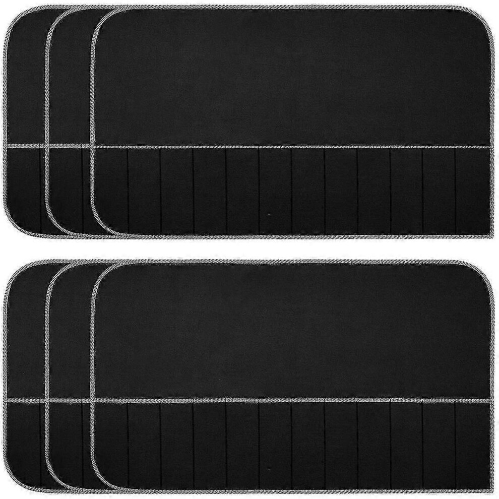 Kikidex (As Show, One Size) Storage Bags Storage Cloth Felt Flatware Organizer Anti Tarnish Protector Bags 6Pcs Silver