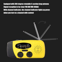 Tragbares Notfall-Wetterradio mit 2000 mAh, LED und SOS-Alarm