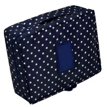 Bolsa de almacenamiento para maquillaje, tela Oxford, lunares en negro y blanco