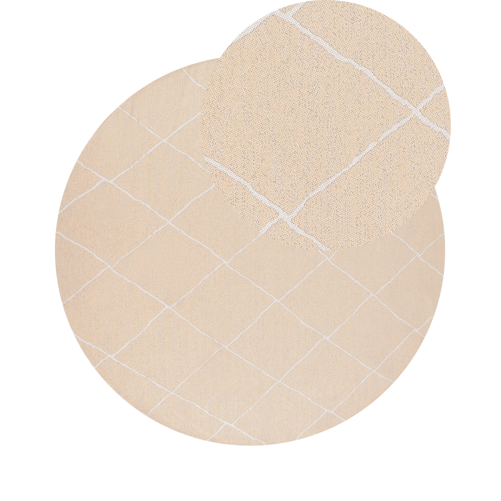 Outdoor Rug GWALIOR Beige Ã¸ 160 cm-image-OPC-PJYGNPP-NEW