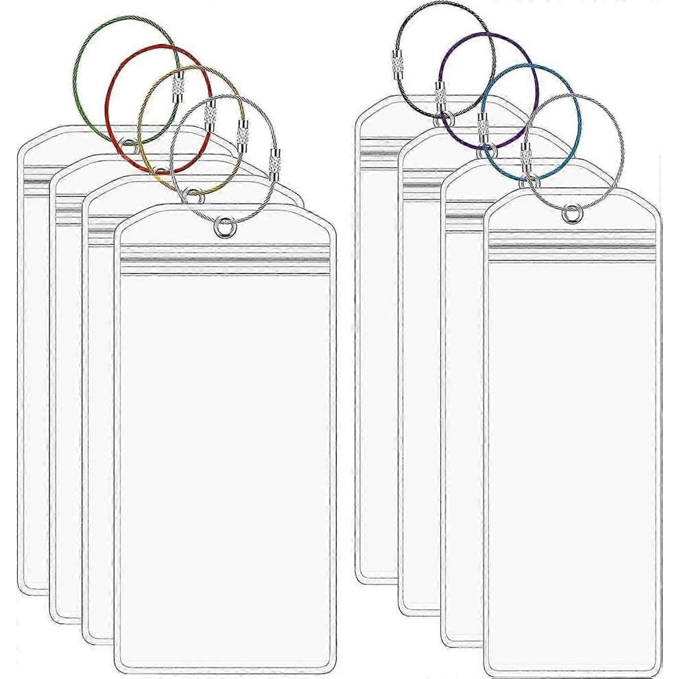 Cruise Luggage Tags Set of 8, Waterproof Plastic Travel ID Labels