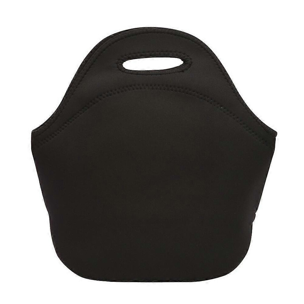 Insulated Neoprene Lunch Bag Women Adults Children Food Cooler Black
