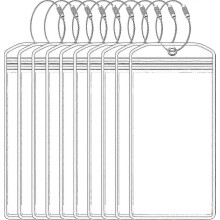 Cruise Luggage Tags Pack of 10, Zipper Steel Buckle Waterproof Travel