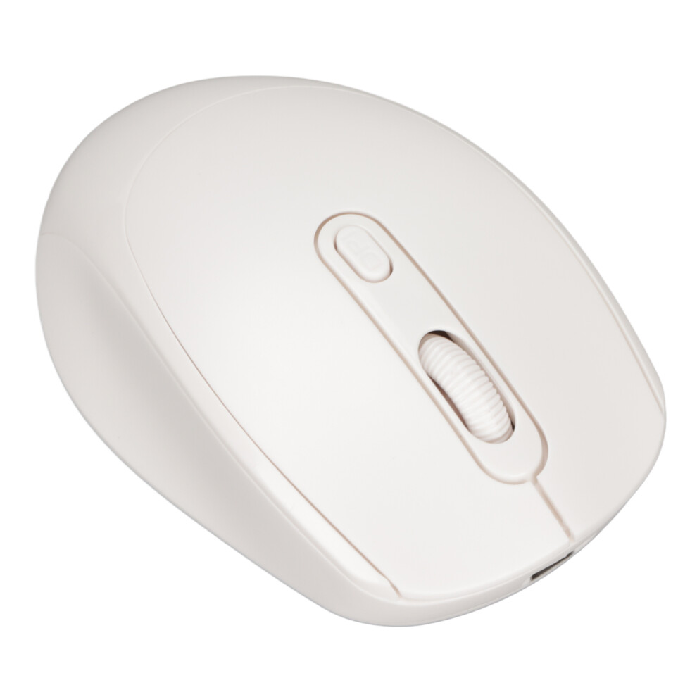 Wireless Mechanical Mouse, Ergonomic, 1600Dpi, 2.4G, Rechargeable, White 3751357529290